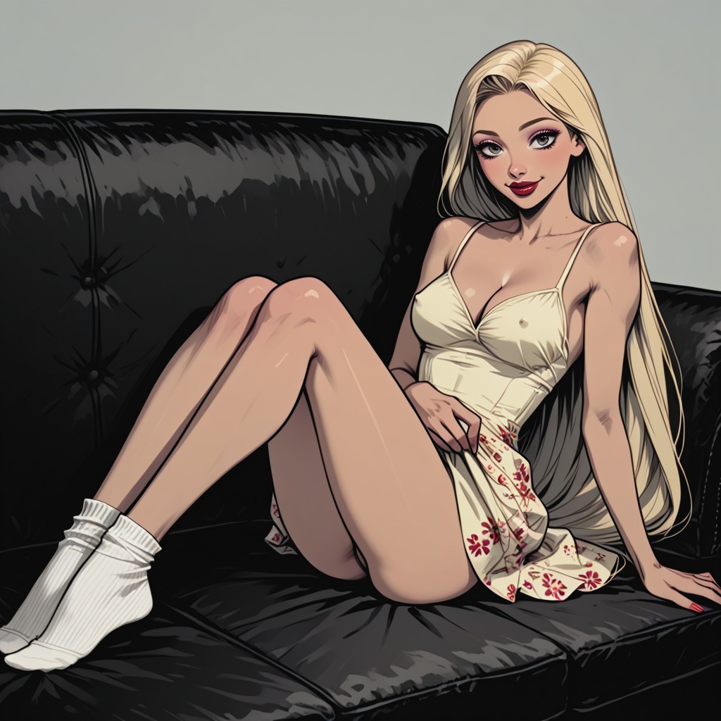 Skinnyleg, No Panties, Skinnyleg Porno IA Hentai