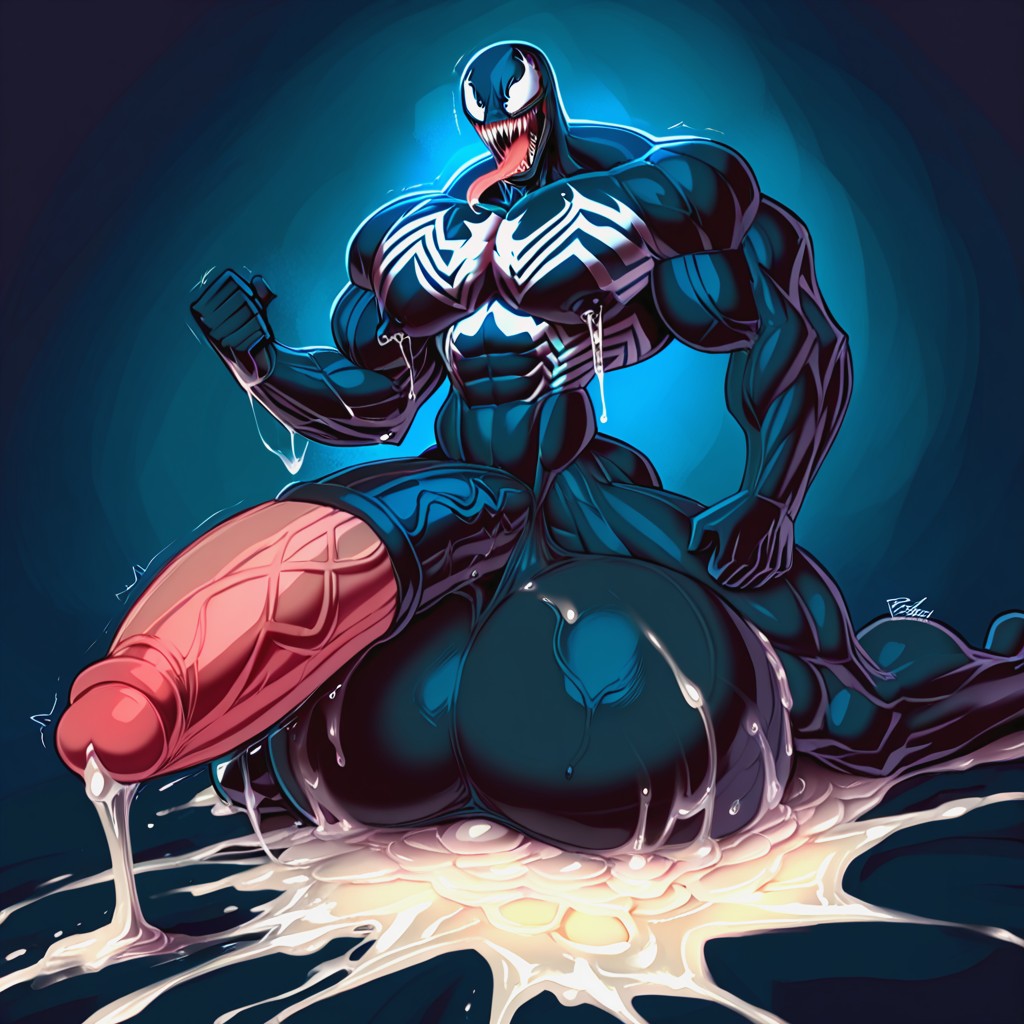Impossibly Swollen Cock Veins, Venom Gigantic Long Penis, Growth Hentai KI Porno