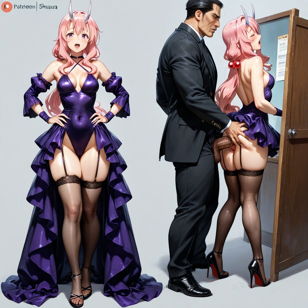 Sexy Dress, Snatched Waist, Rear View Hentai AI Porn