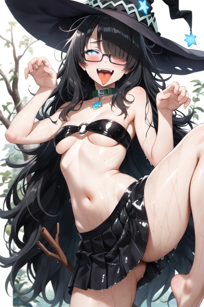 Blush, Fangs, Thighs Hentai AI Porn