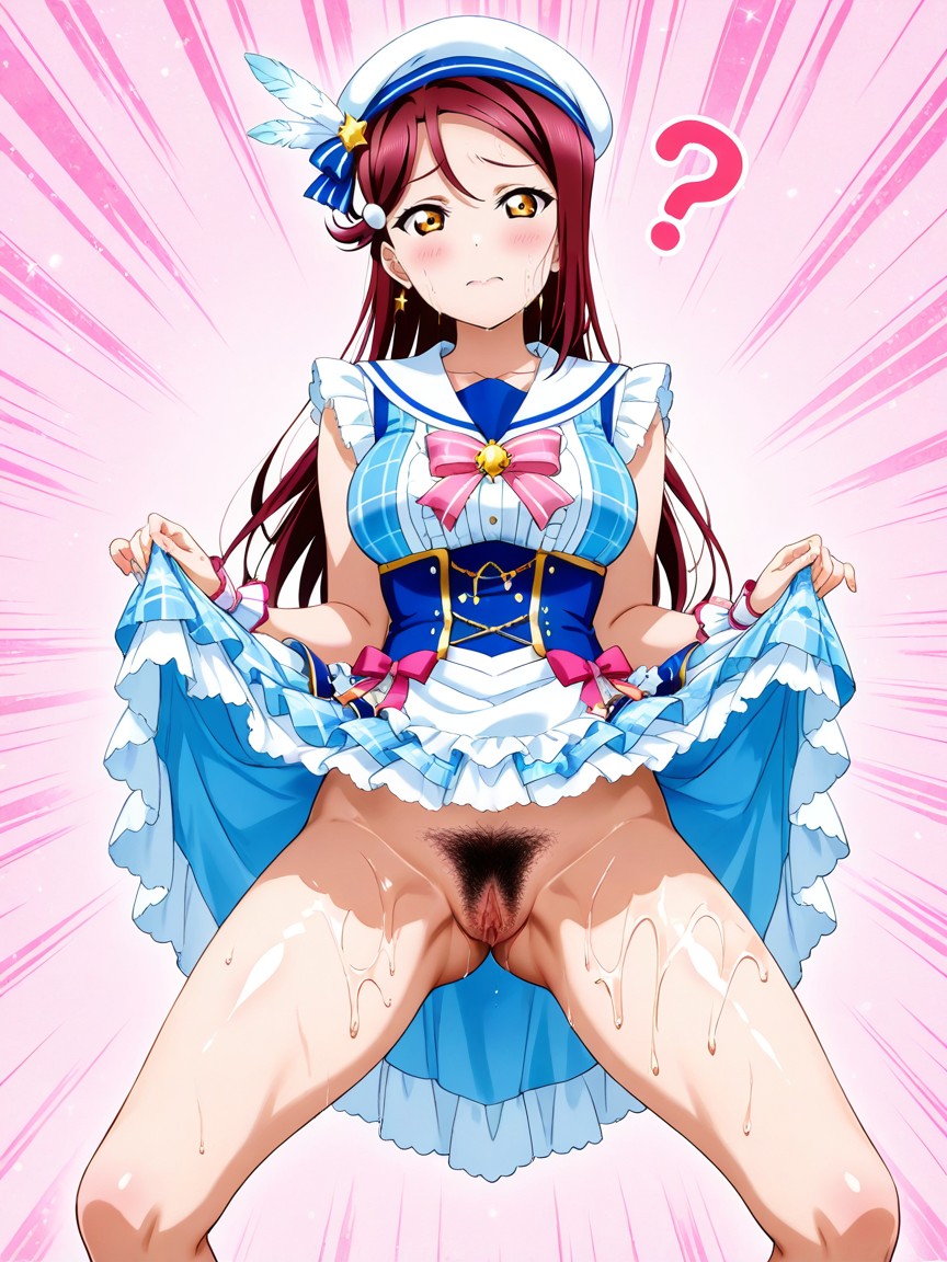 White Lace Frills, Star Motifs, Highly Detailed Idol Stage Outfit Hentai IA