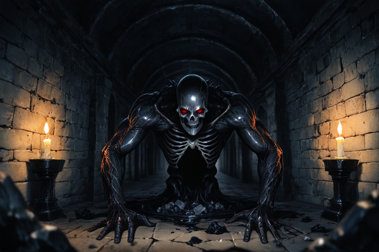 18+, Sharp Focus On Foreground Stone Textures, Numerous Unblinking Eyes Embedded In Raw Flesh Hentai IA