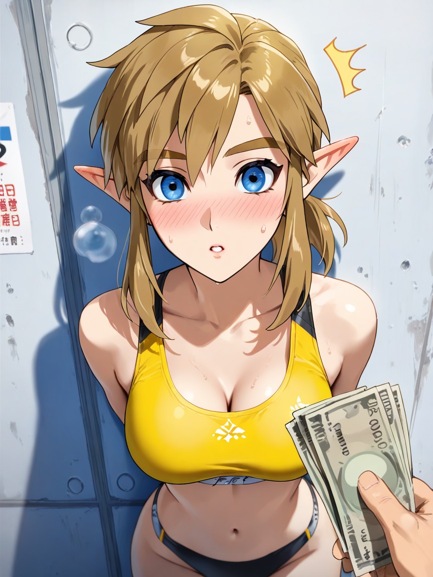 25+, Asymmetrical Face, Holding Money Hentai AI Porn