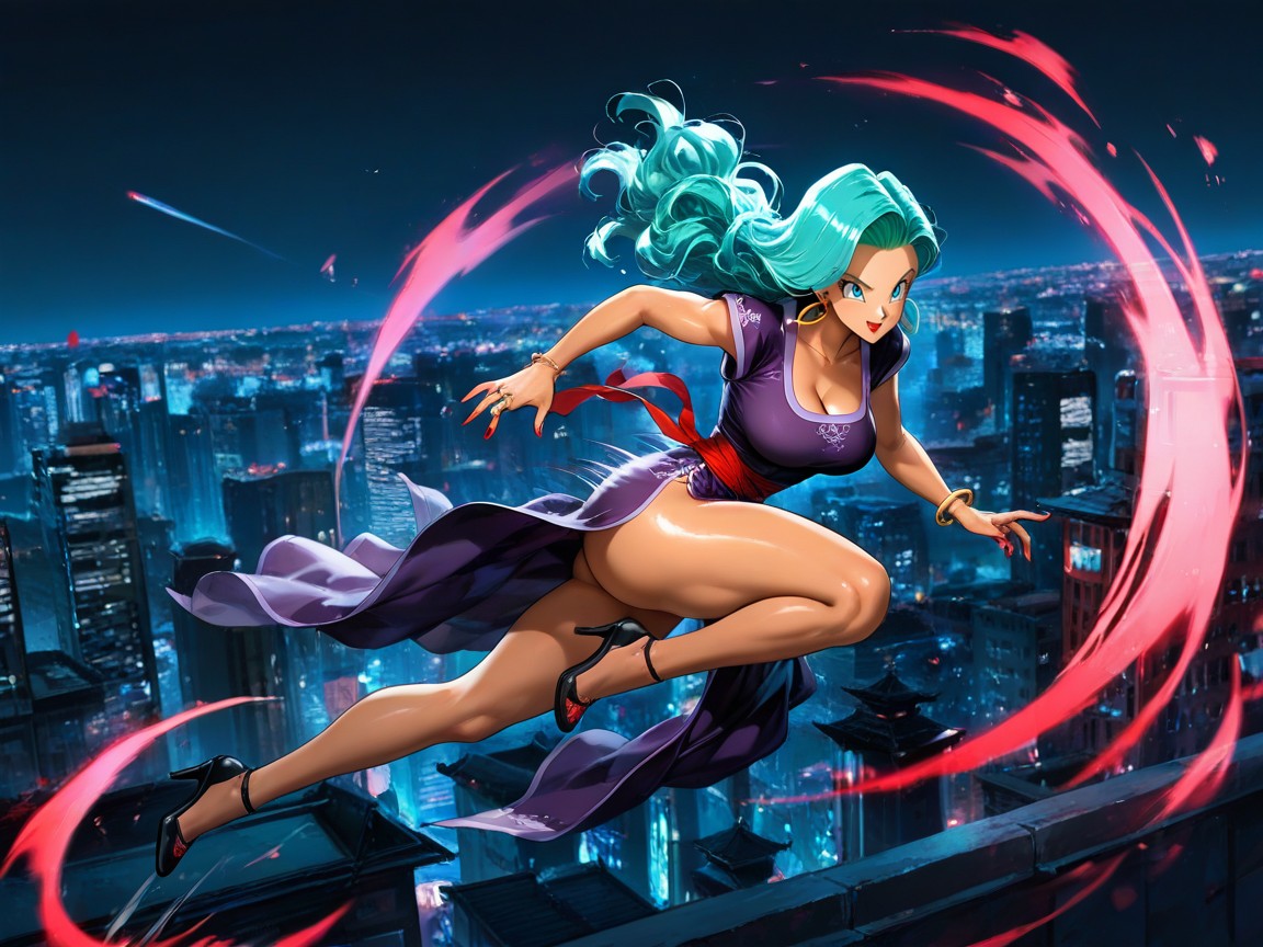 Detailed Hair, Red Aura, Rings Hentai IA