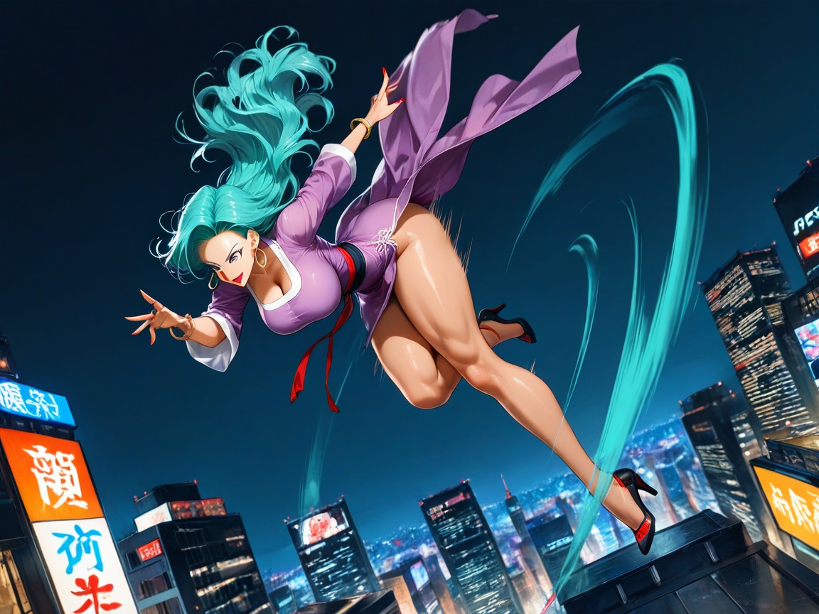 Detailed Face, Perfect Tits, Flying In Forward Motion Hentai AI Porn