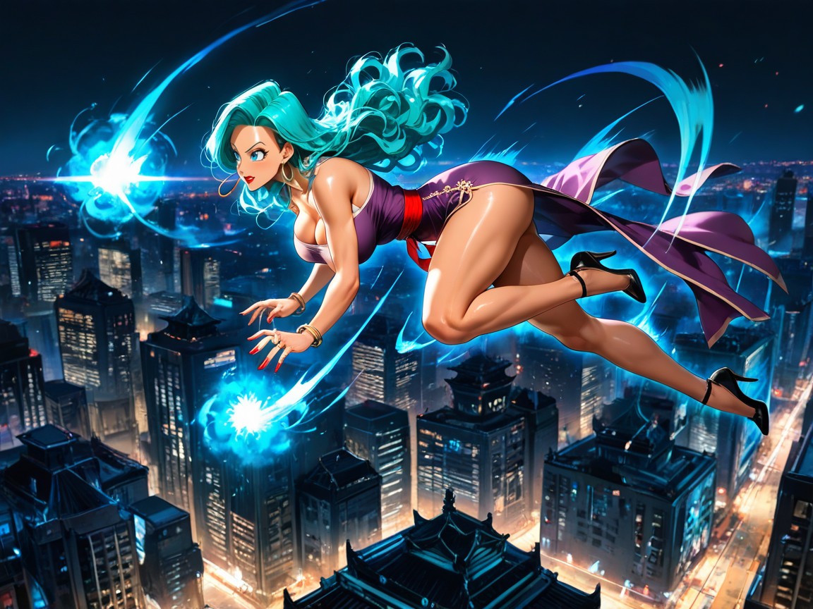 Blue Aura, Perfect Ass, Flying In Forward Motion Hentai IA