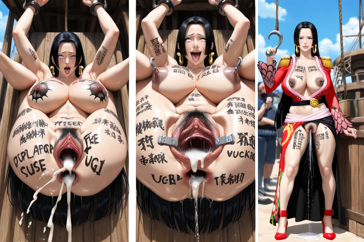 Labia Clamps, Multiple Views, Before & After Sex View Hentai AI Porn