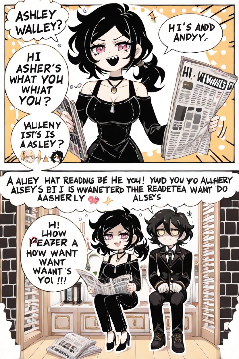 English Text, Ashley Is Angry In The -koma, Manga Panels Porno IA Hentai