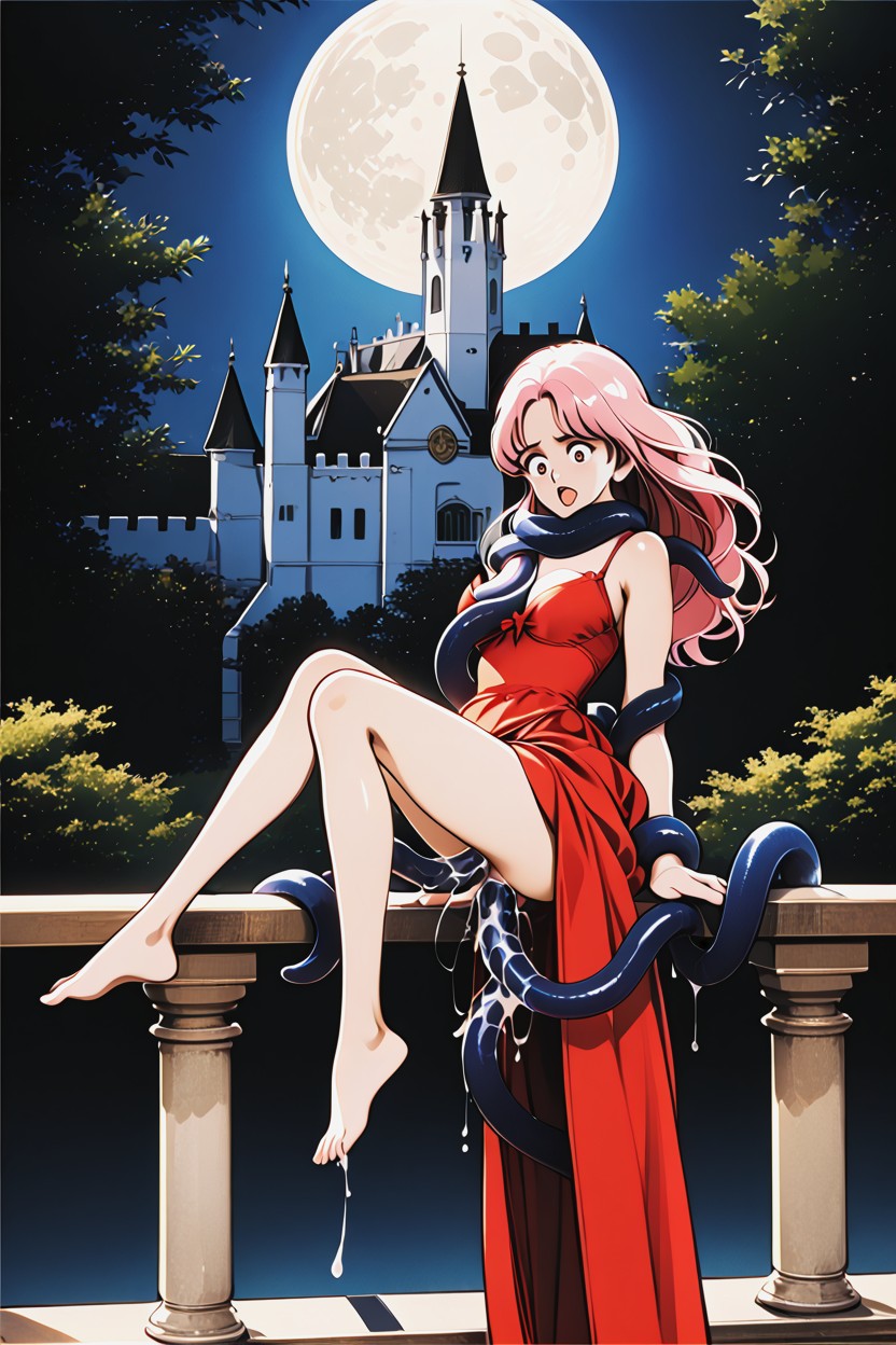 Tentacles, Pale Skin, Juliet Gown Hentai AI Porn