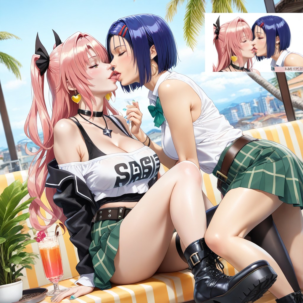 Haruna Sairenji From To Love-ru, Lesbian Kissing, Official Disney Style Hentai AI Porn