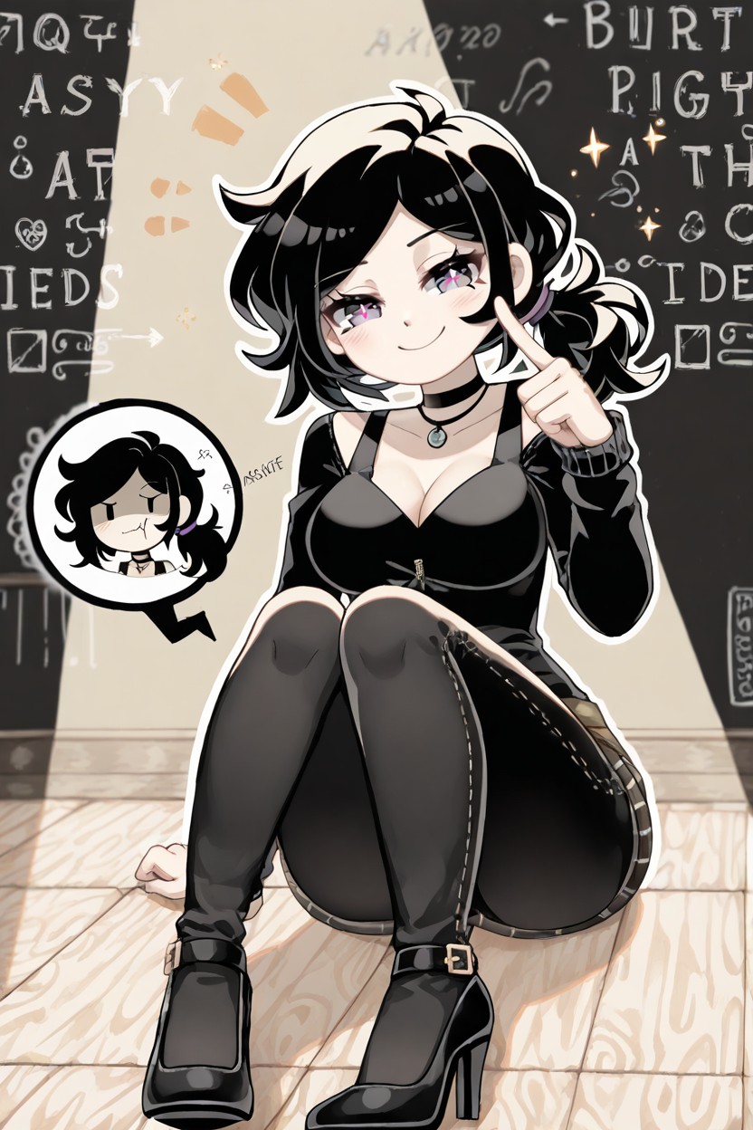 Girl, Face Shaded, Happy Hentai IA