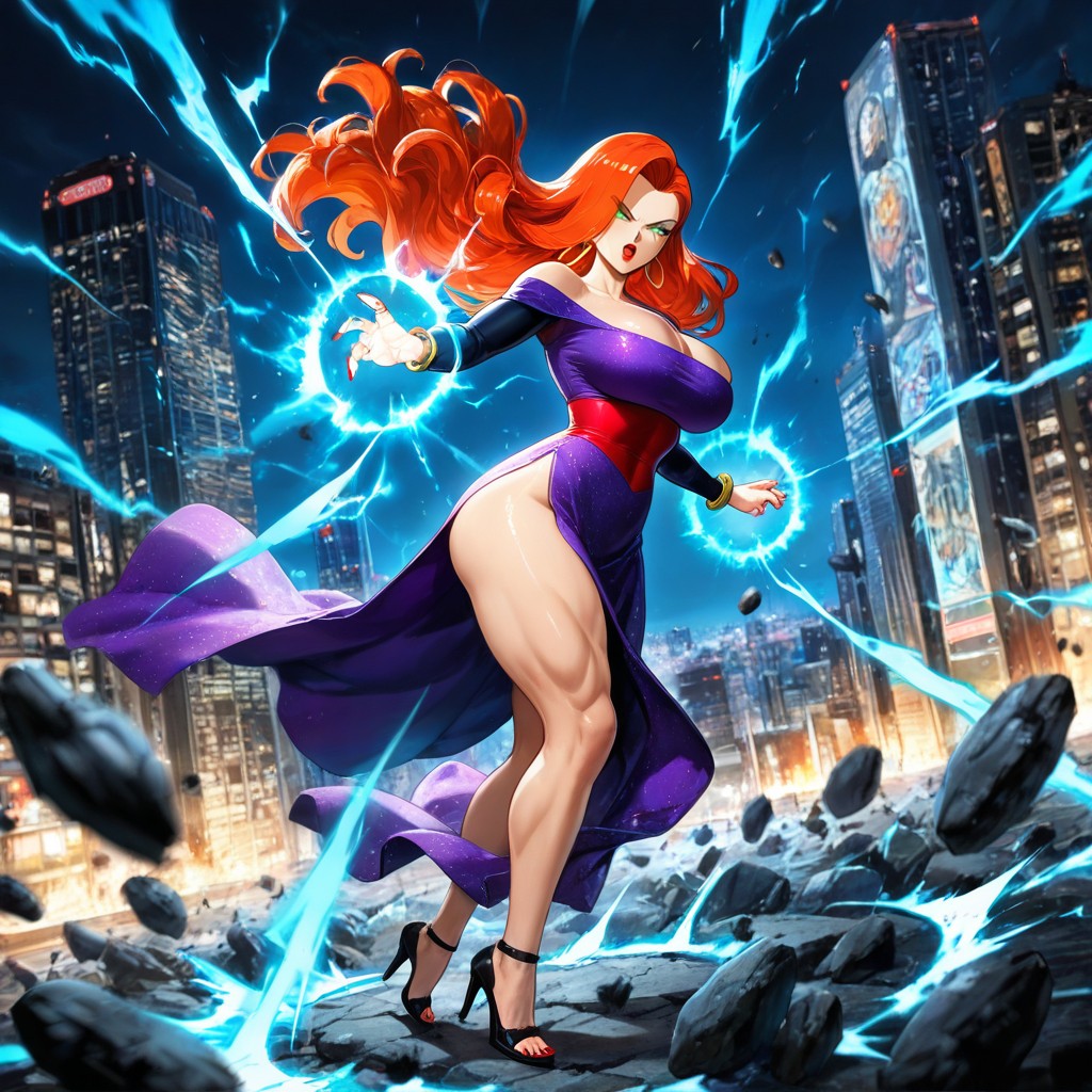 Perfect Ass, Sparks Of Blue Electricity Everywhere Around Body Wildly, Light Blue Aura Hentai AI Porn