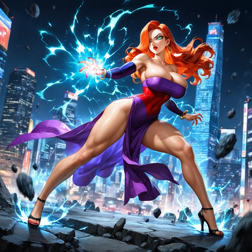 Cheveux Ondulés, Motion Blur Effects, Grande Longueur Porno IA Hentai