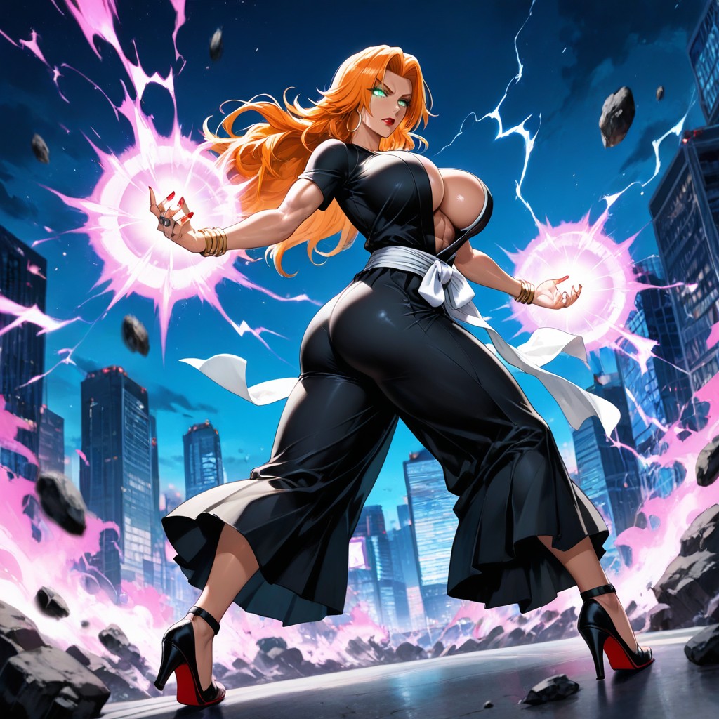 Motion Blur Effects, Battle, Líneas De Bronceado Hentai IA