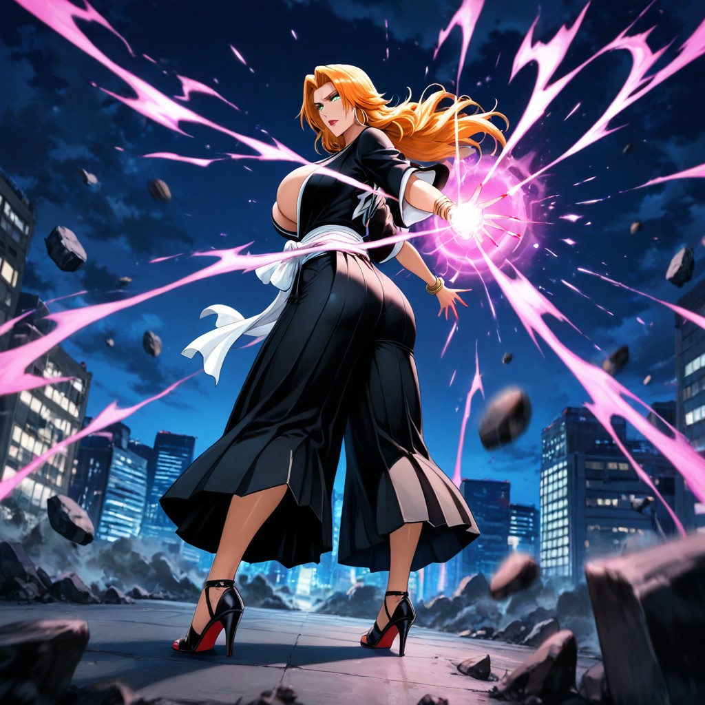 Perfect Tits, Sparks Of Blue Electricity Everywhere Around Body Wildly, Detailed Thighs Hentai AI Porn