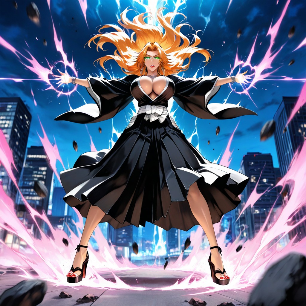 Vue De Côté, Sparking Aura, Extremely Beautiful Woman Porno IA Hentai