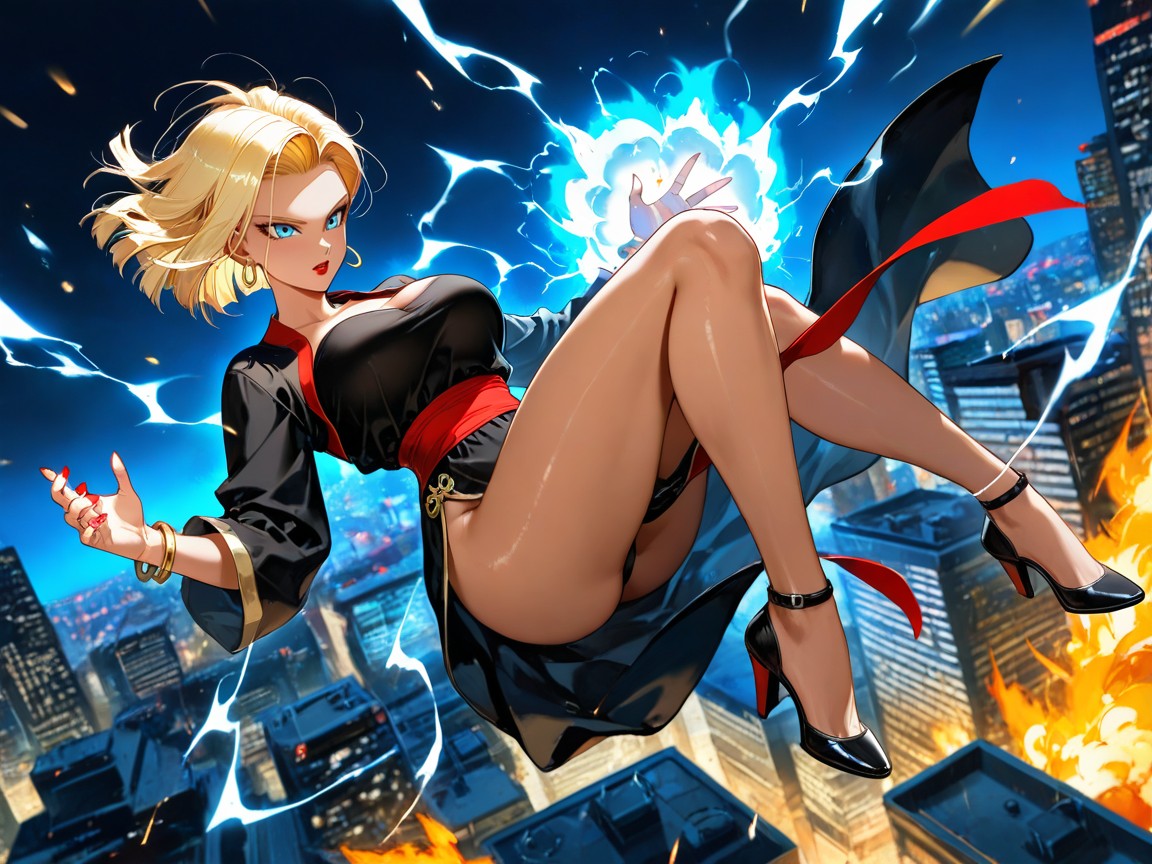 Red Lipstick, Ville, Extremely Beautiful Woman Porno IA Hentai