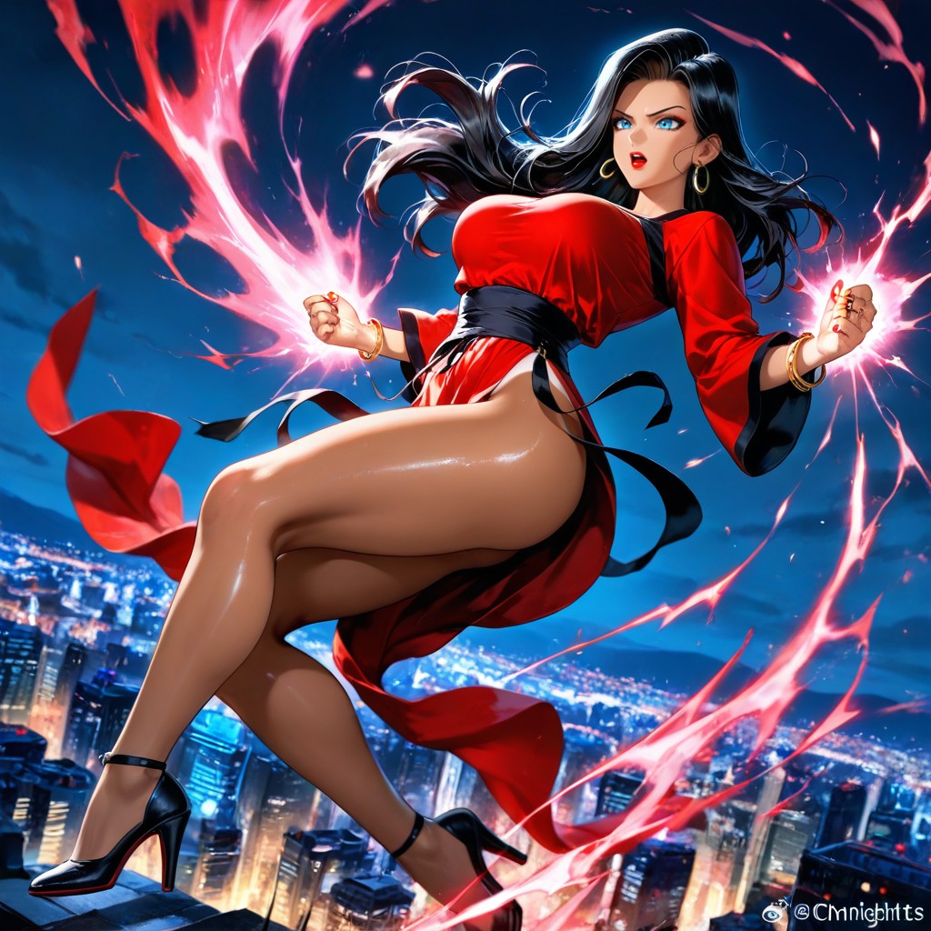Speed Effects, Powering Up, Red Aura Hentai IA