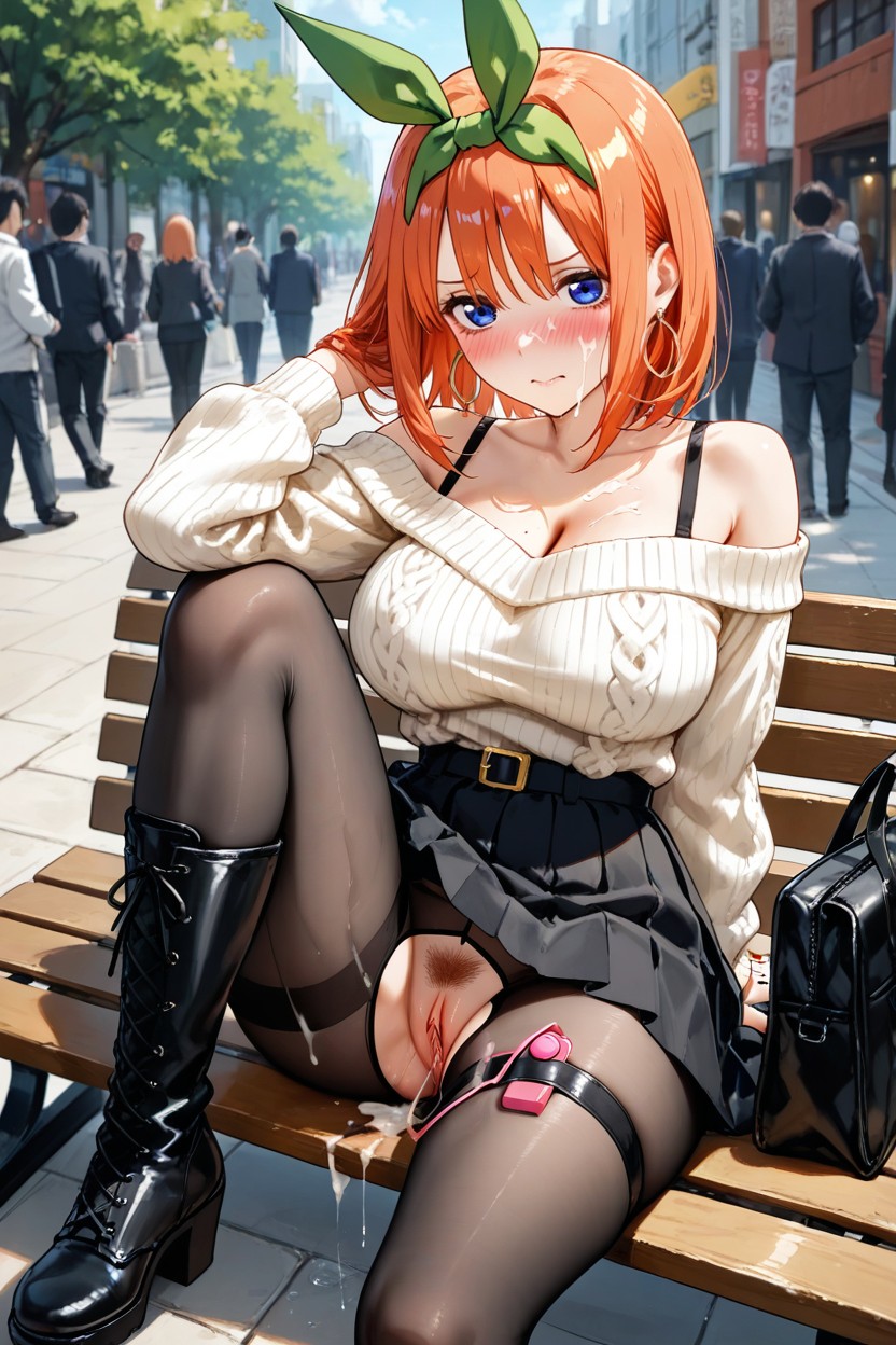Writing Near Vagina, Very Horny, Strap On Thigh Hentai AI Porn