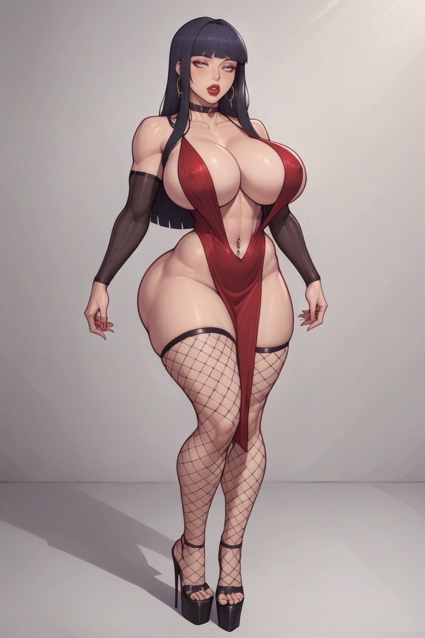 Bimbo, Vue De Face, Highly Detailed Body Porno IA Hentai