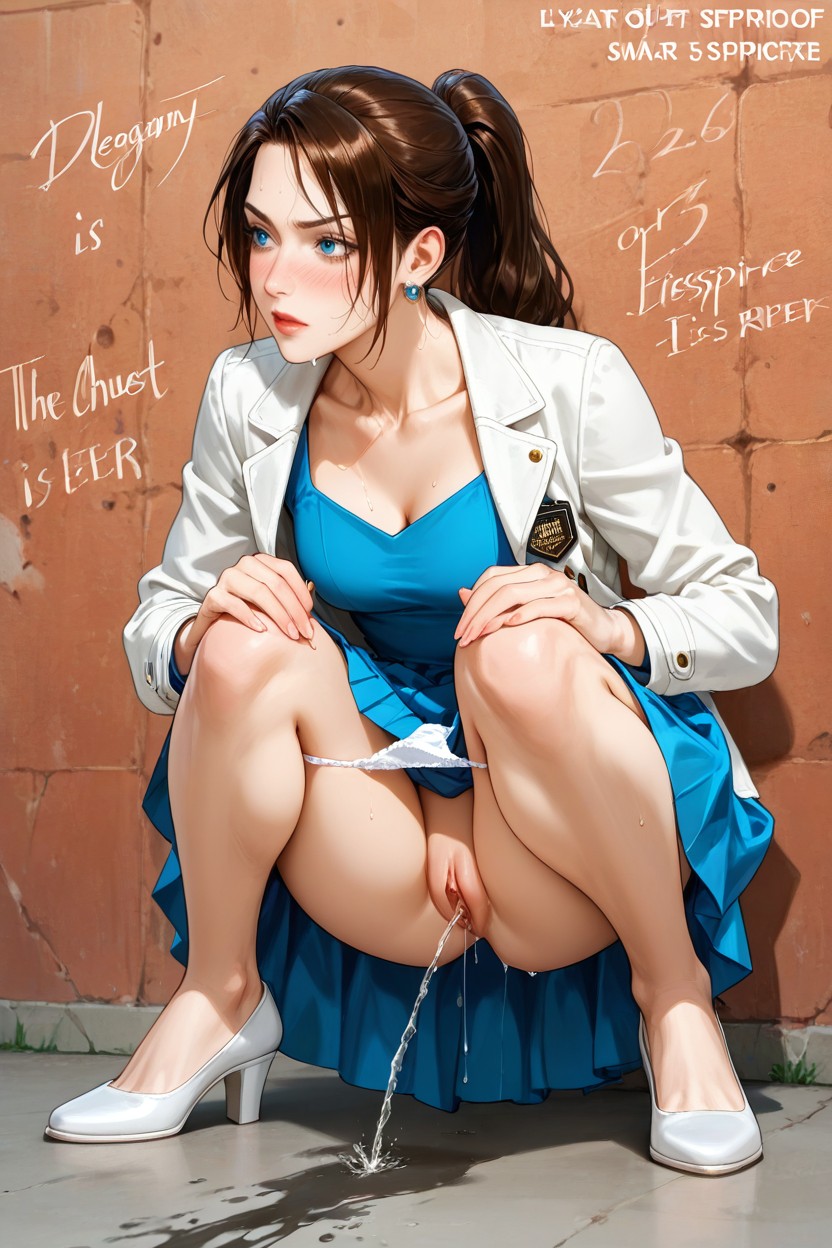 Tierna, Dripping Pussy, Near Wall In Alley Hentai IA