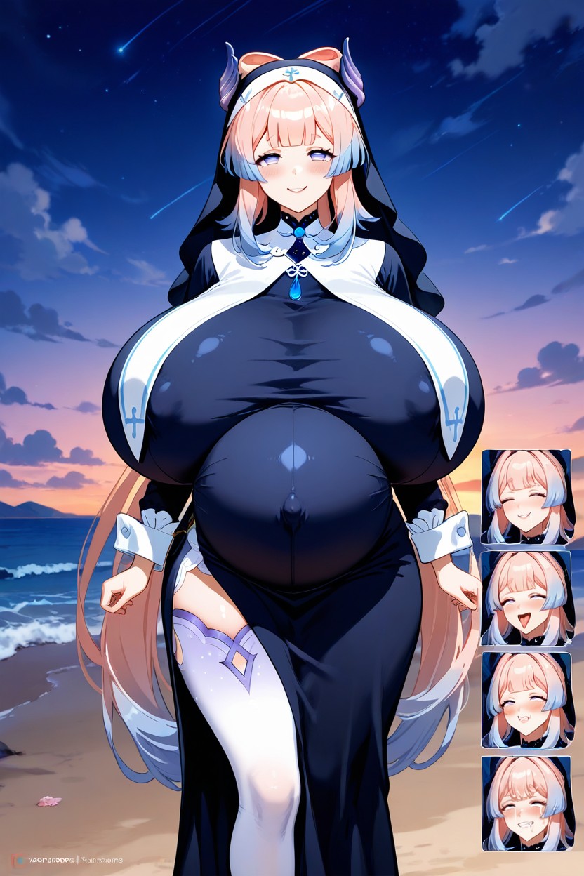 Ahegao Face, Standing, Cul Moyen Porno IA Hentai