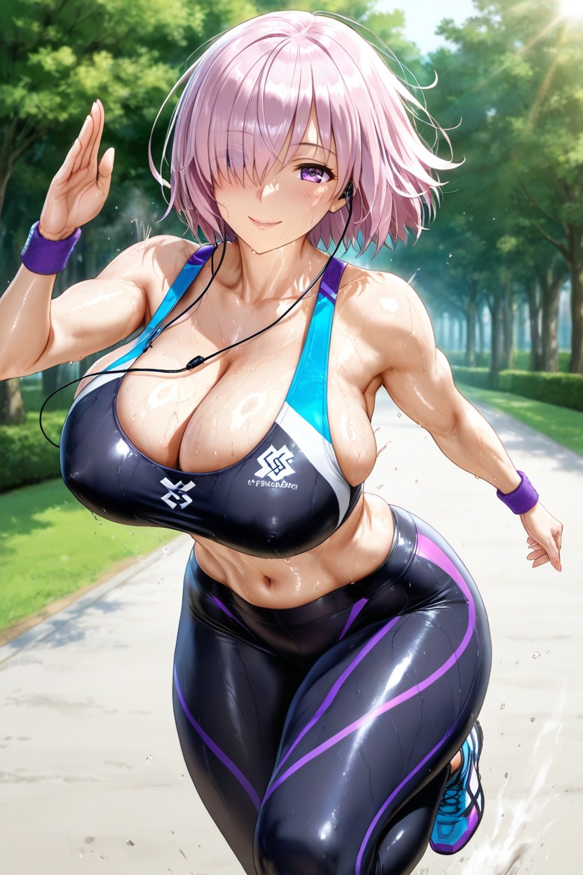 Light Blush, Cul Moyen, Purple_eye Porno IA Hentai