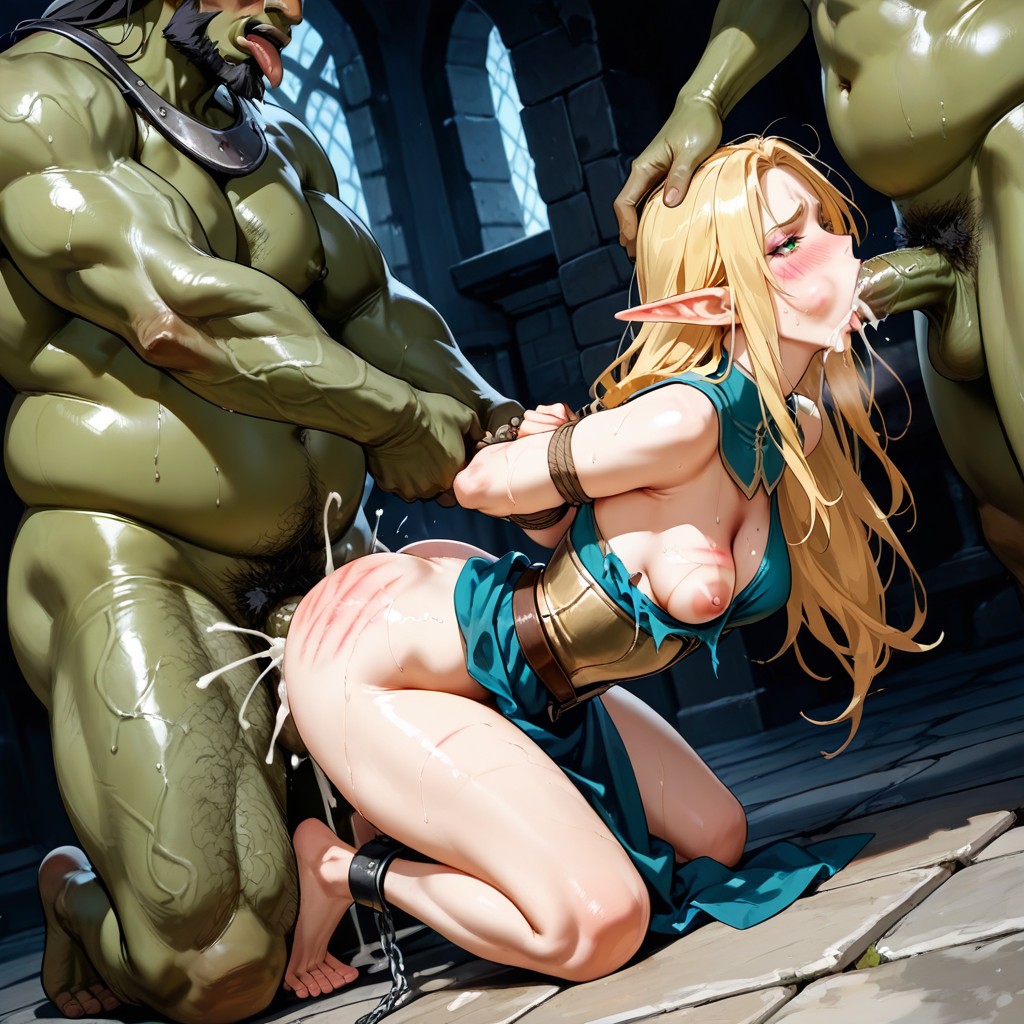 One Breast Slip Out, No Missing Fingers, Bottomless Porno IA Hentai