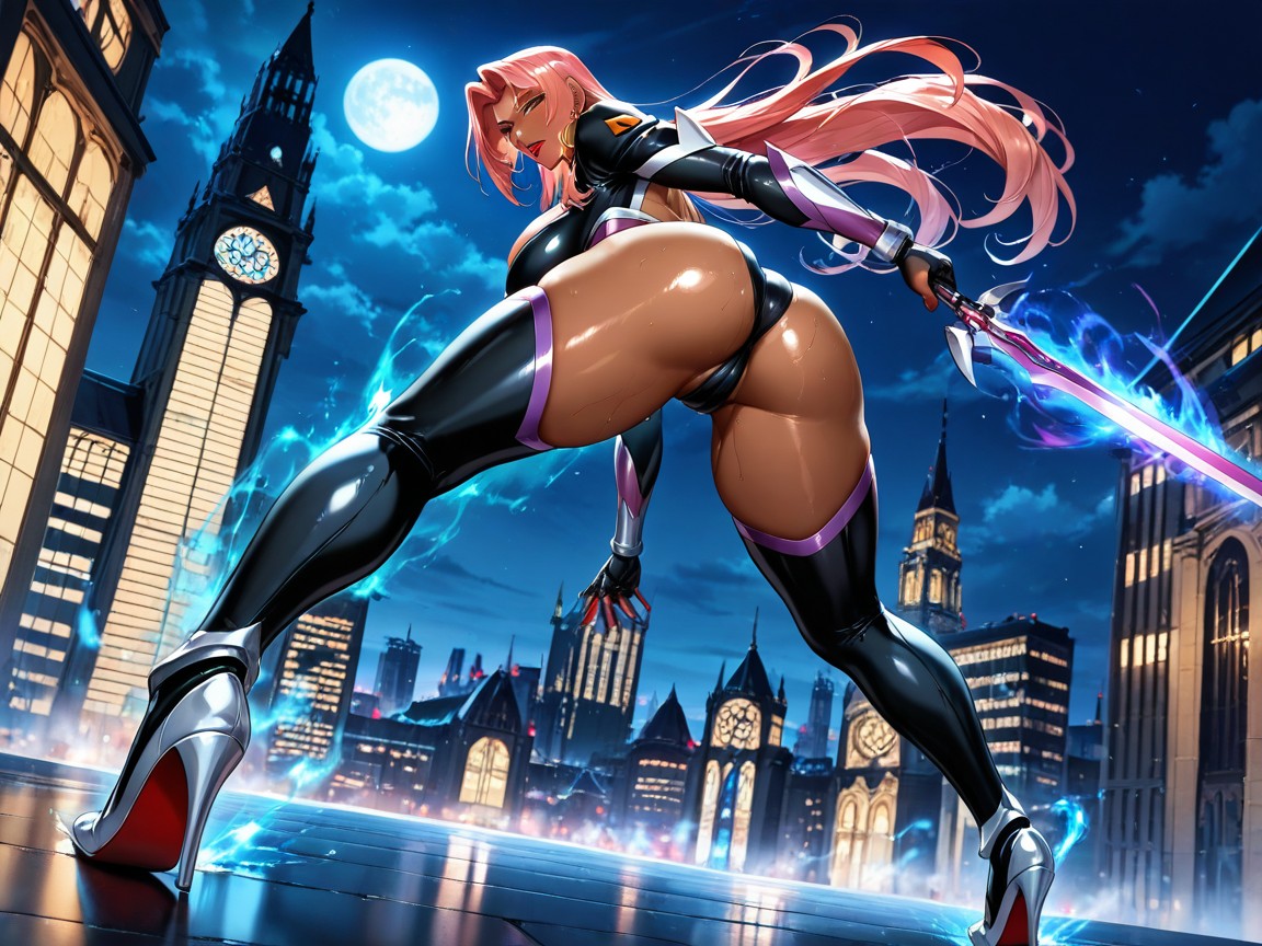 Church, Speed Effects, Blue Aura Hentai AI Porn