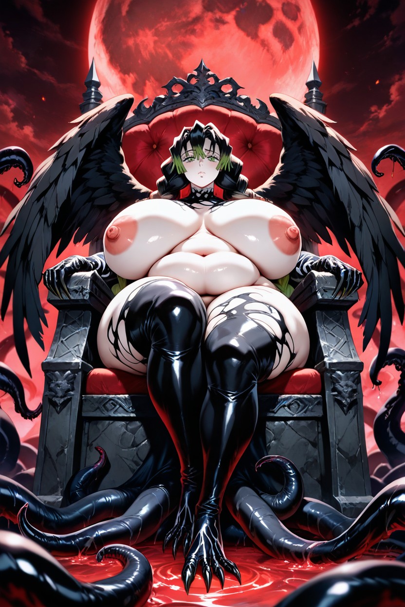 Front View Angle, Bored, Mitsuri Kanroji From Demon Slayer Hentai AI Porn
