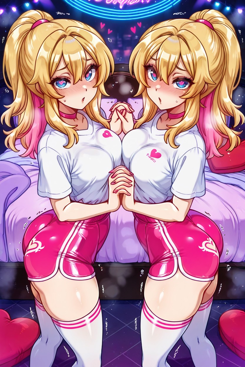 Love Hotel Bedroom, Blue Eyes, Gyaru Porno IA Hentai