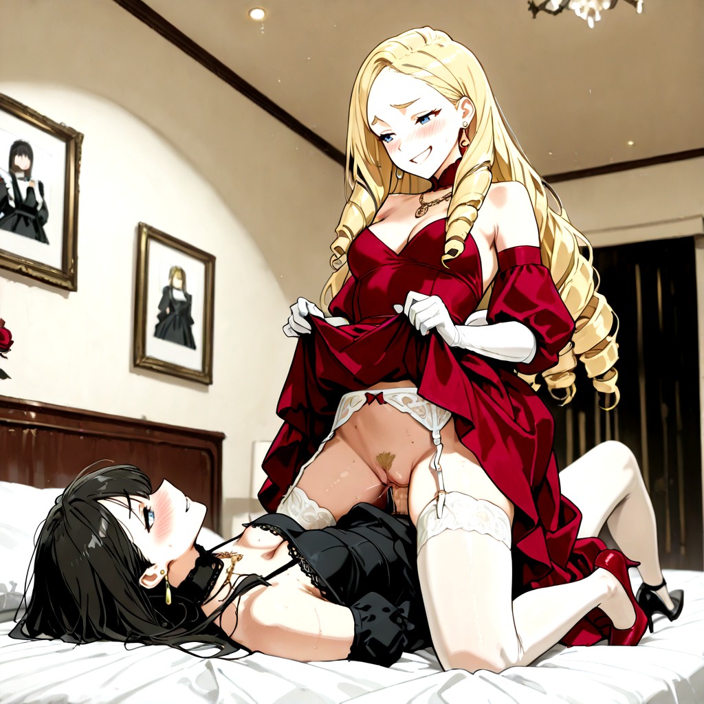 Pubic Hair, 18+, Ornate Necklace And Earrings Hentai AI Porn
