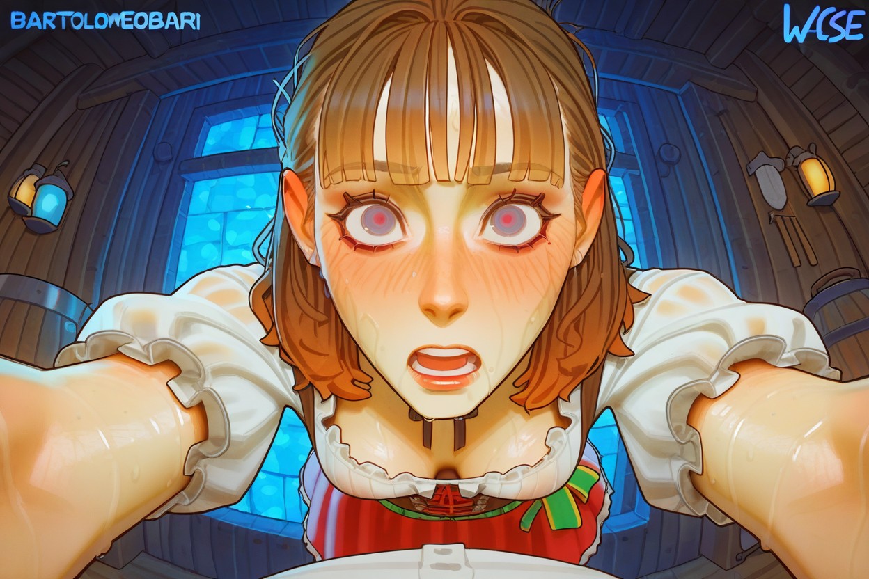 Human, Brown Hair, Eyes Focus Hentai IA