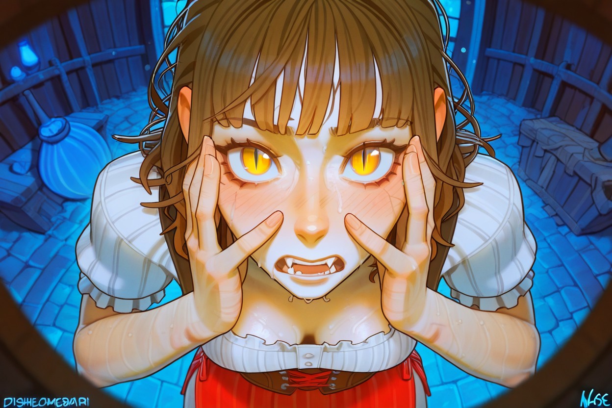 Blue Highlight, Toucher Le Visage, Eyes Focus Porno IA Hentai