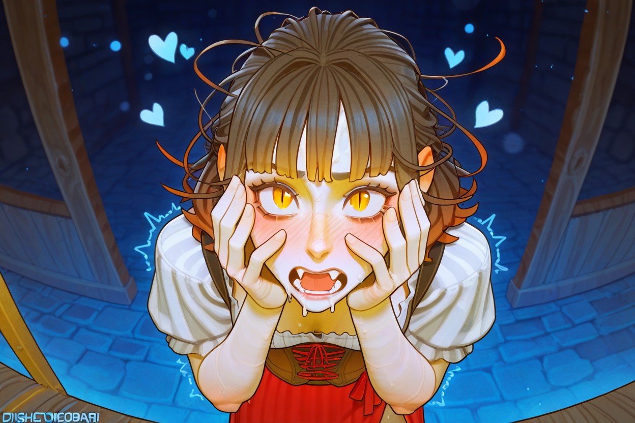 Blue Lighting, Vertical Slit Pupils, Fisheye View Hentai IA