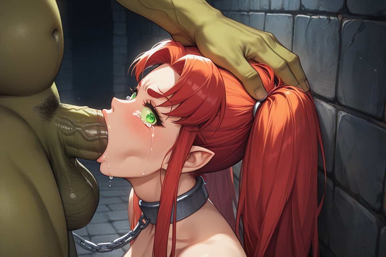 Perfect Eyes, Side View, Green Orc Hentai AI Porn