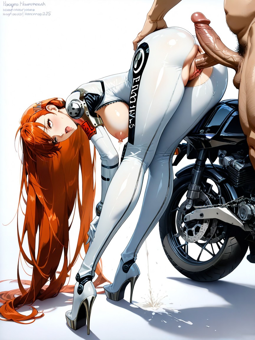 Extremely Long Legs, Bent Over, Penis Penetrates In Vagina Hentai AI Porn