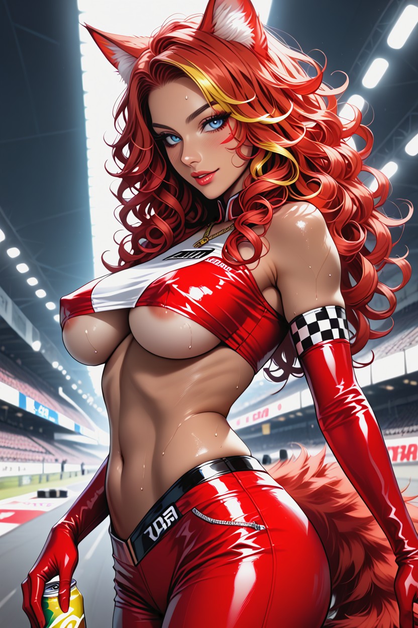 Big Firm Breasts, Pechos Grandes, Red Foxears Hentai IA