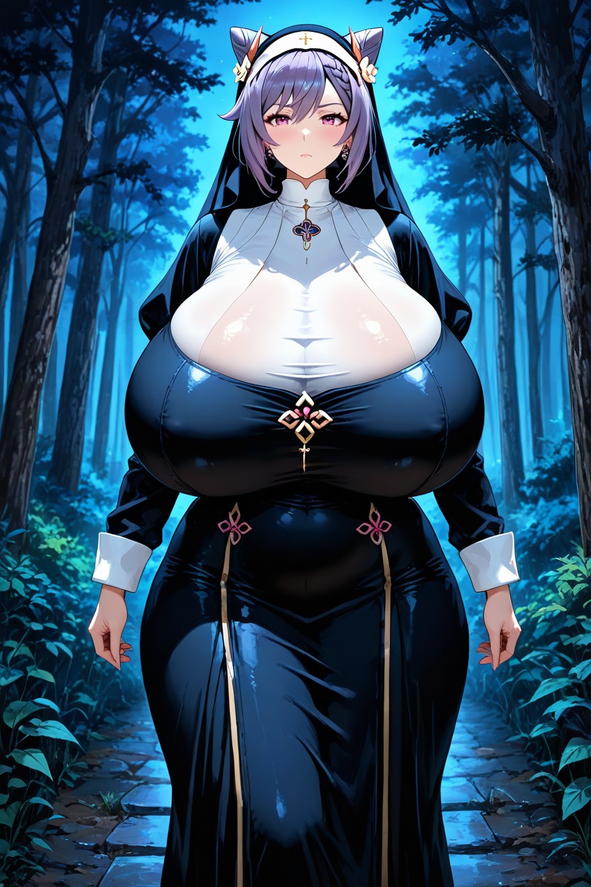 Nun Veil, Nun Garment, Standing Hentai AI Porn