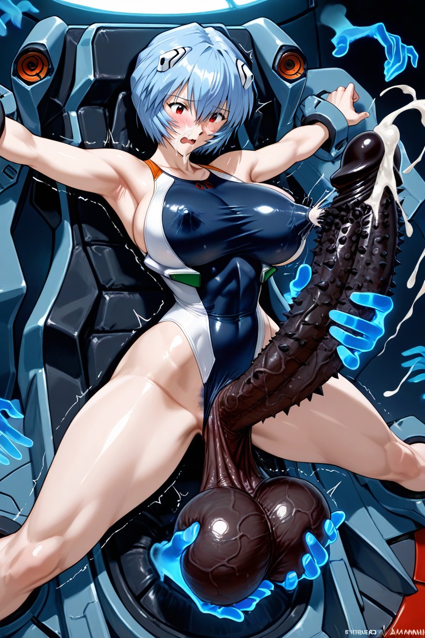 Natural Large Breasts, Wide Spreed Legs, Abs Hentai AI Porn