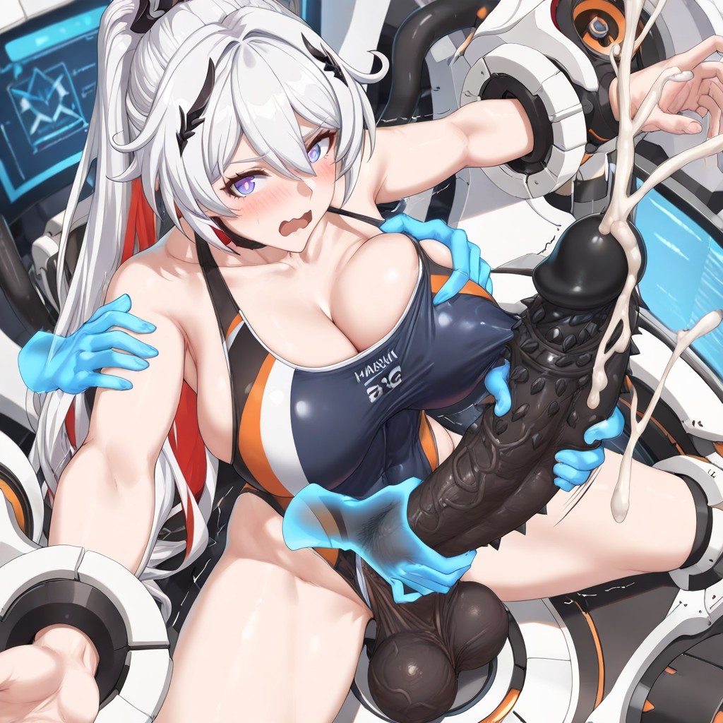 Ghost Hands Grabbing Testicles, Excessive Pubic Hair, Milking Breast Hentai IA