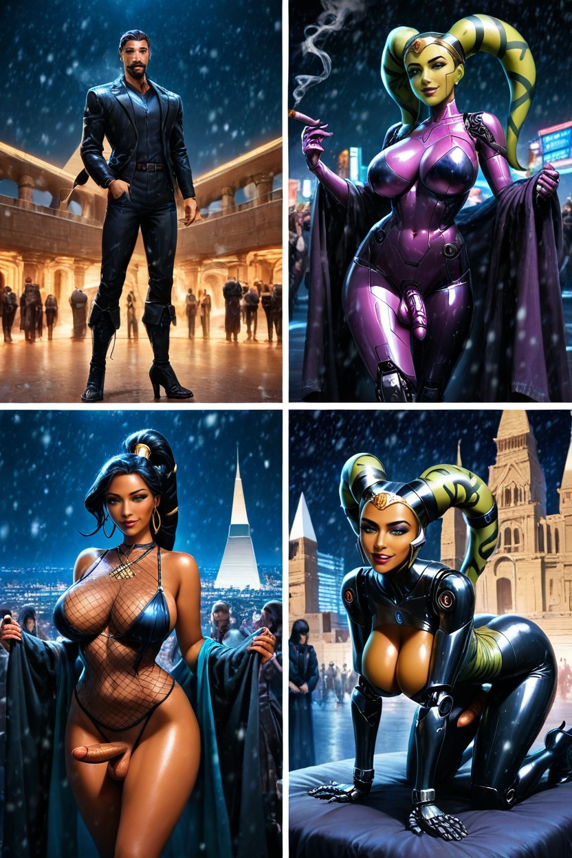 Twi'lek Female, Male Headrest, Snowing Hentai AI Porn