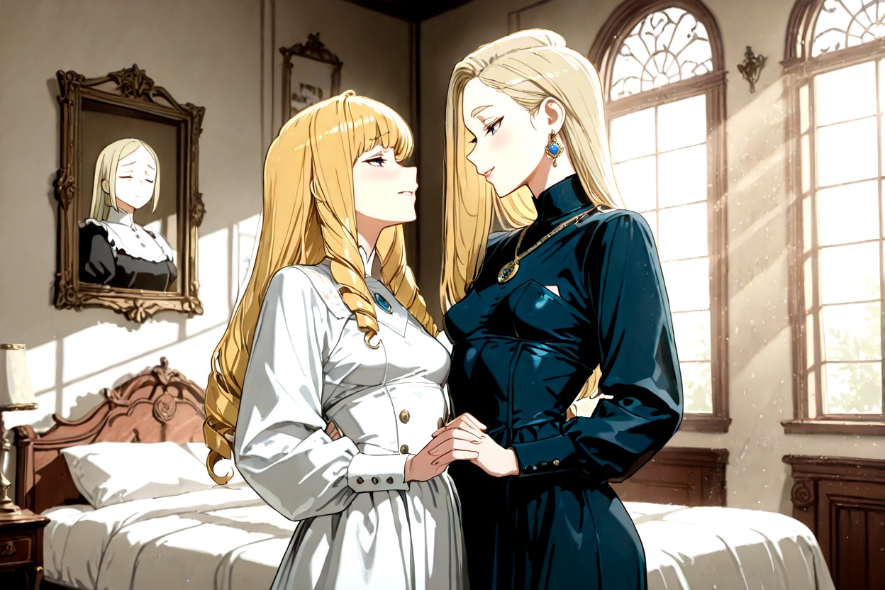 Ornate Necklace And Earrings, Sombra Dura, Soft Drooping Sagging Breasts Hentai IA