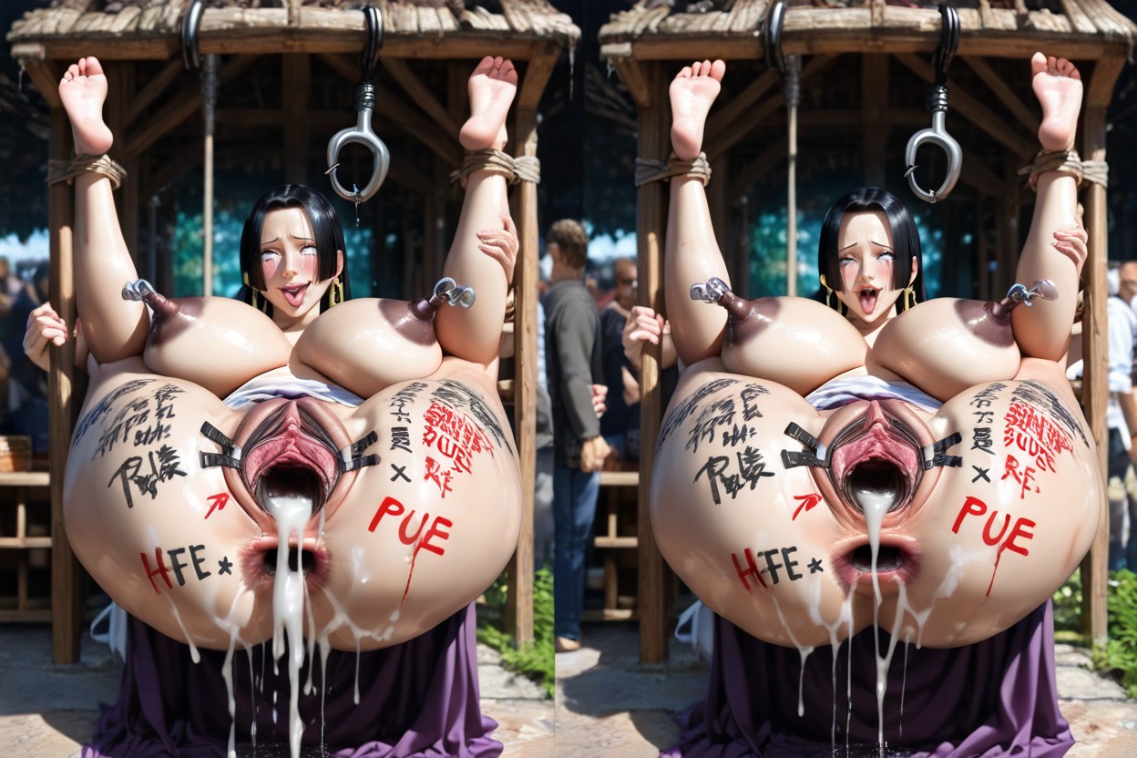 Excessive Amount Of Tattoos All Over, Clitoris Piercing, Hyper Squirting Hentai IA