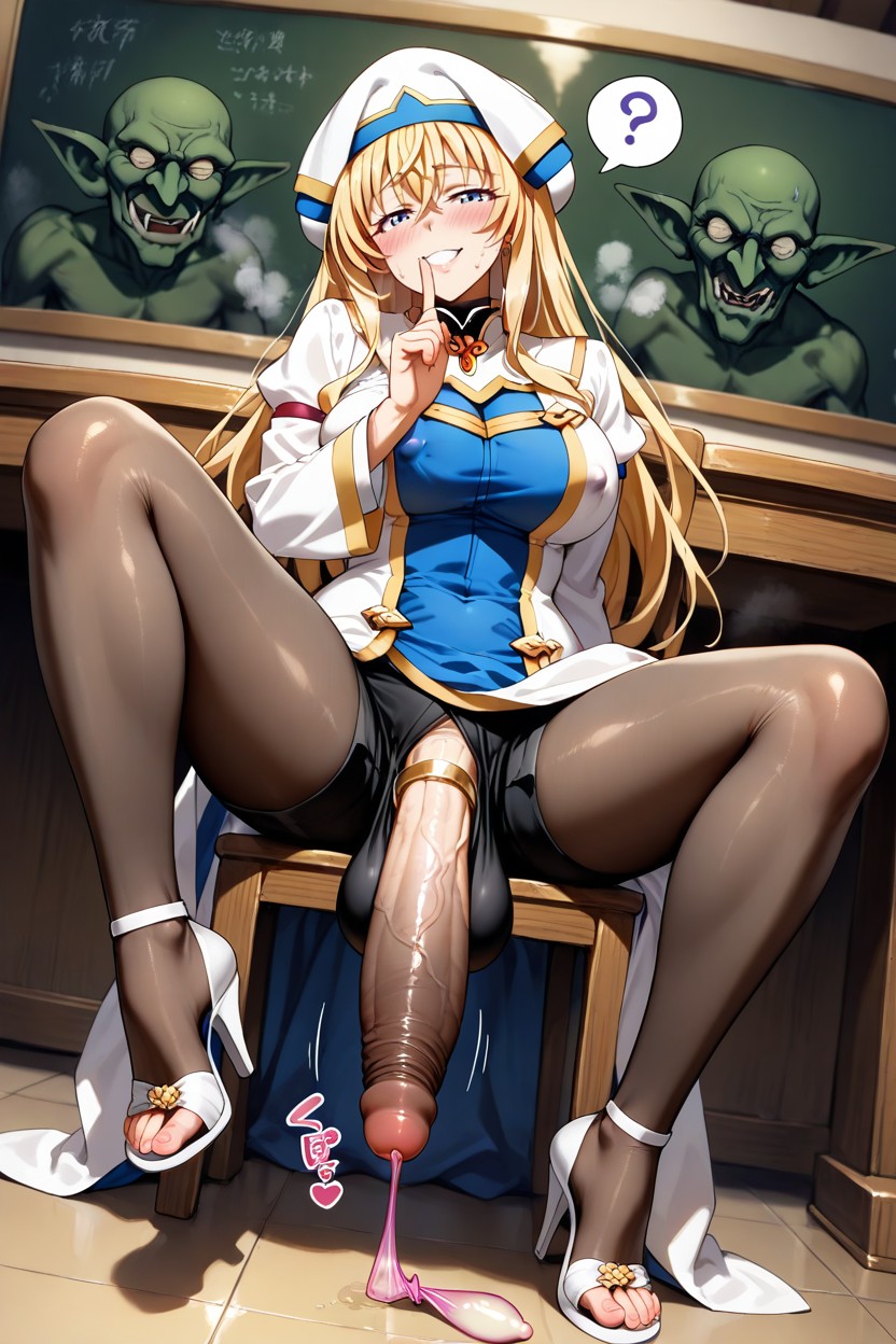 Medium Ass, Cock Hanging, Sitting On Chair Hentai AI Porn