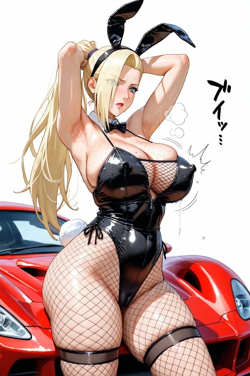 Big Ass, Fishnet Top, Visible Eyes Hentai IA