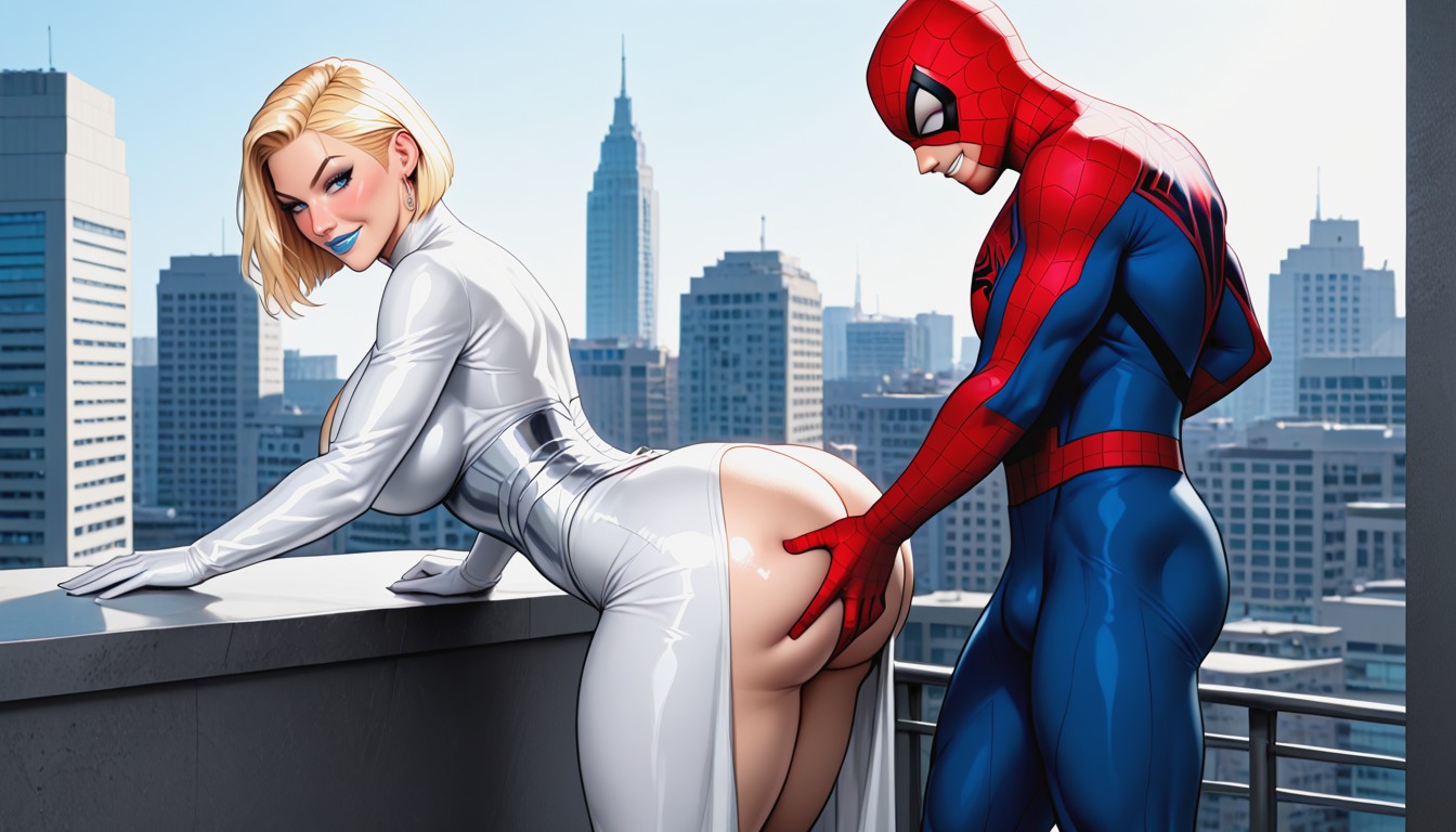 Extremely Large Ass, Full Spiderman Mask, Long Nose Hentai AI Porn