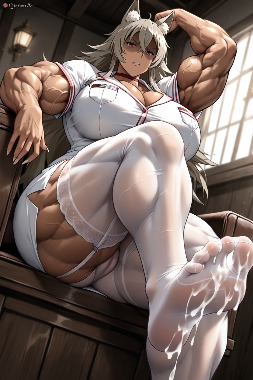 Pechos Grandes, No Footwear, Glaring Hentai IA