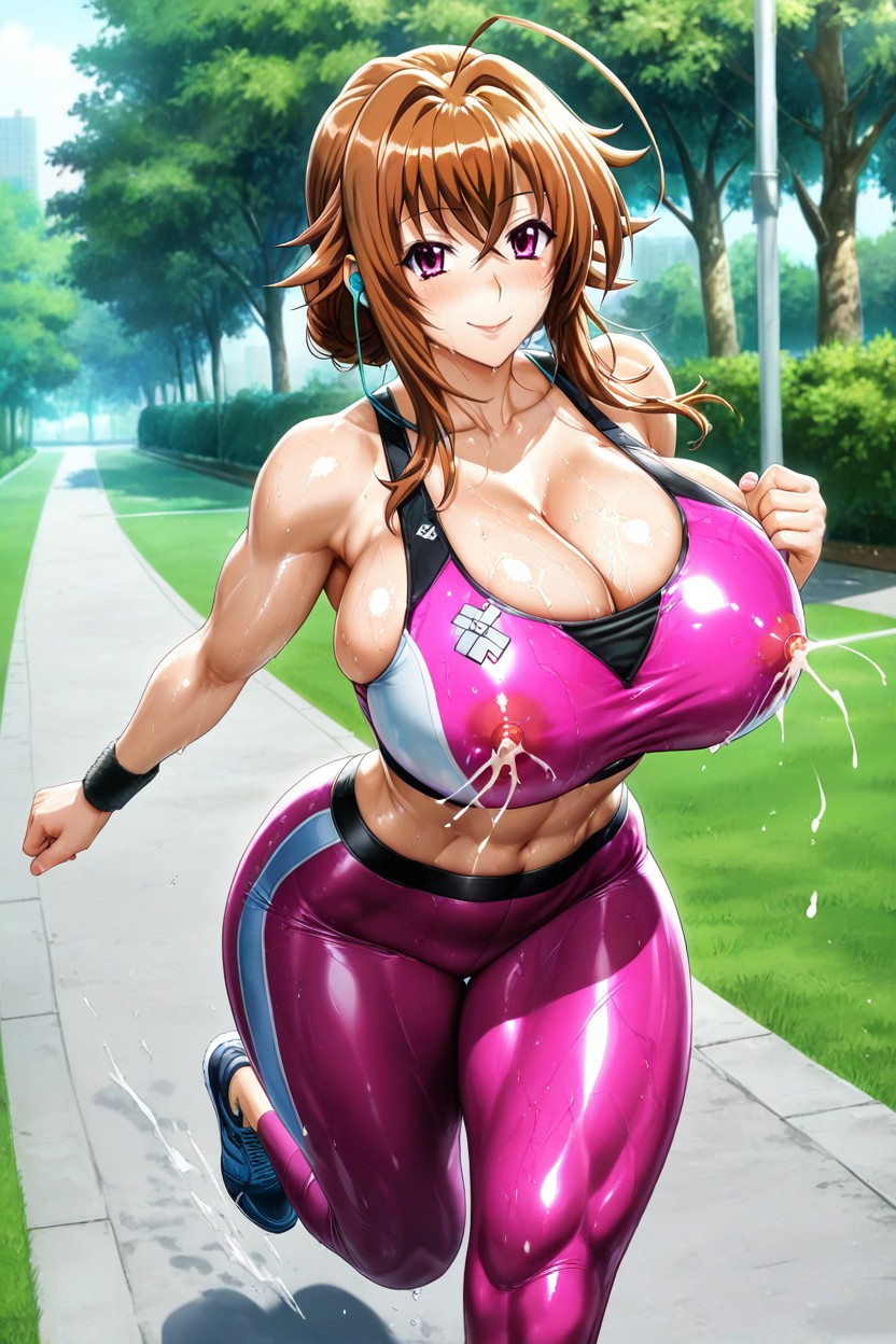 Sweatband, Reflective Skin, Fabric Clinging To Body Due To Sweat Porno IA Hentai