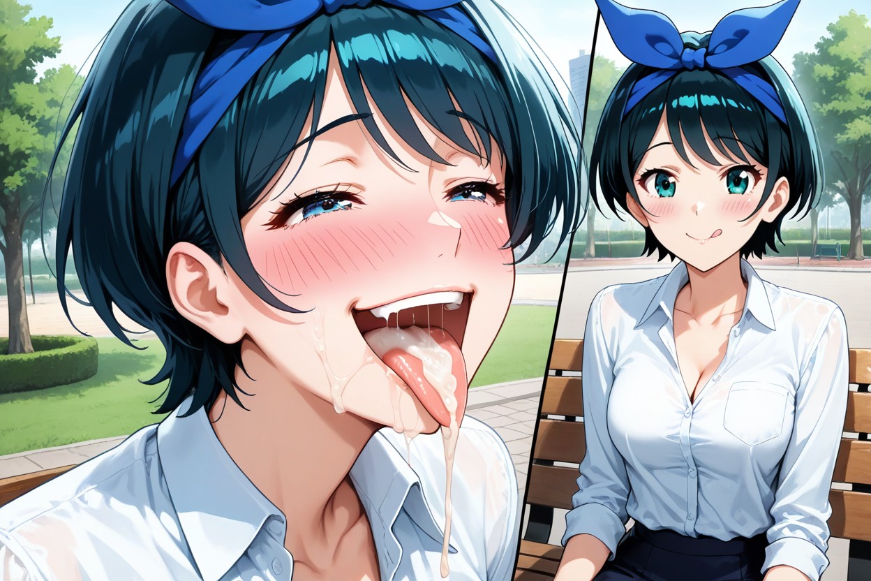Tongue Out, Lewd Face, Mouth Agape Hentai AI Porn